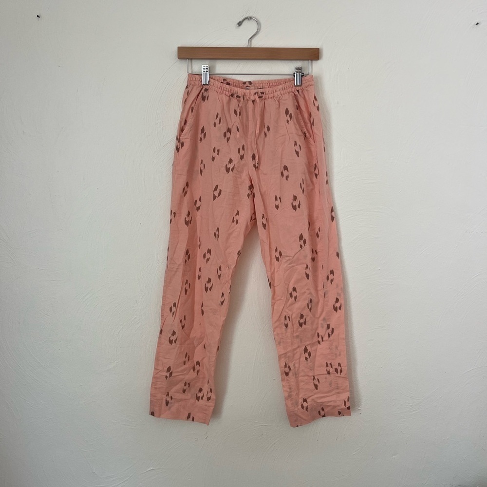 Eberyjey Organic Sandwashed Cotton Printed Long PJ Set in Animal Spot Rose Cloud - Picture 7 of 9